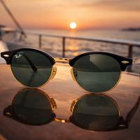 Ray-Ban Clubround RB4246 black lenti green, Nuovi