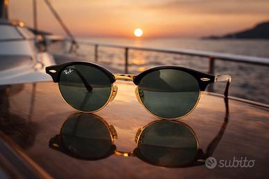 Ray-Ban Clubround RB4246 black lenti green, Nuovi