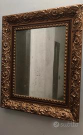 specchiera antica dorata 