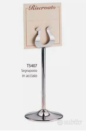 Segnaposto Acciaio Set 20 PZ Riservato Matrimoni