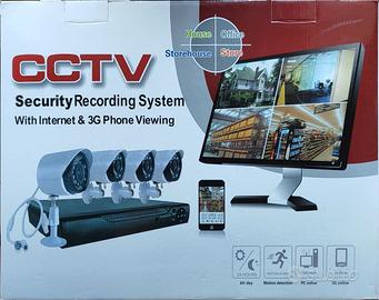 kit videosorveglianza professionale 4 videocamere 