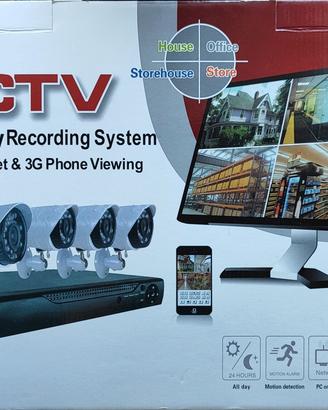 kit videosorveglianza professionale 4 videocamere 