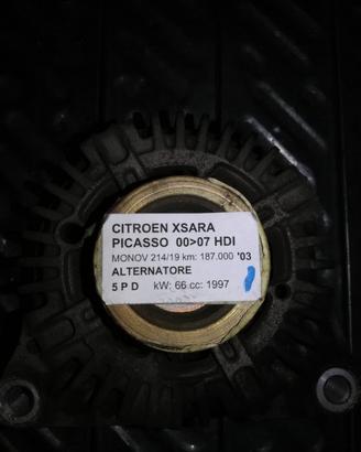 Alternatore CITROEN XSARA PICASSO 1997cc HDI 2003