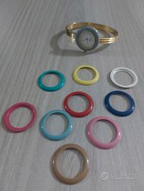 orologio con lunette colorate