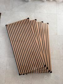 Set 4 pannelli fonoassorbenti in legno rovere