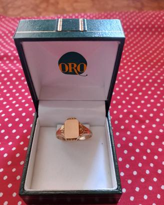 Anello chevalier  oro 
