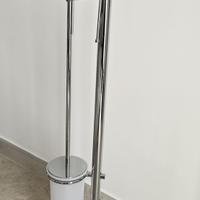 Piantana con porta rotolo e scopino Colombo