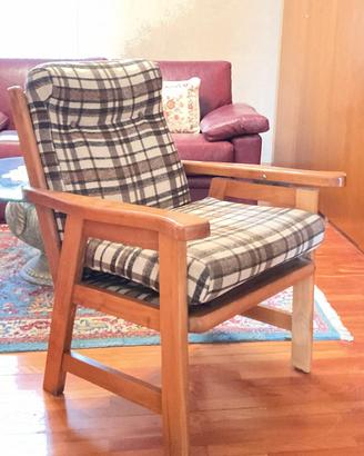 Poltrona sedia in legno