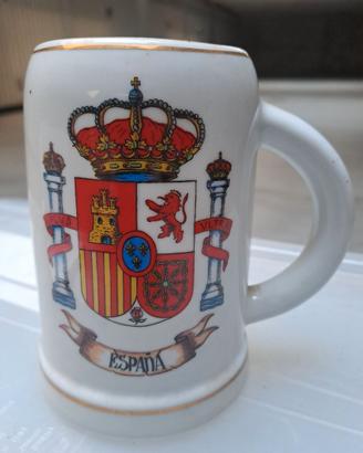 Boccale da birra con stemma spagnolo