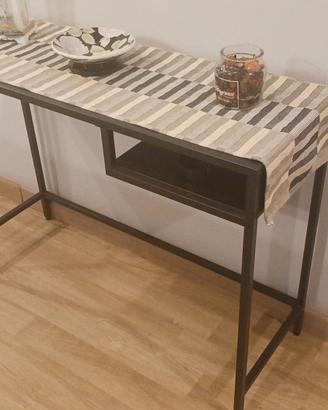 Tavolo per pc portatile marrone/nero vetro( ikea)