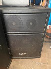 Casse Lem con mixer amplificato