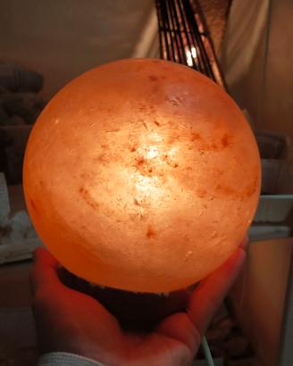 Lampada di Sale arancione a sfera  (Himalaya)