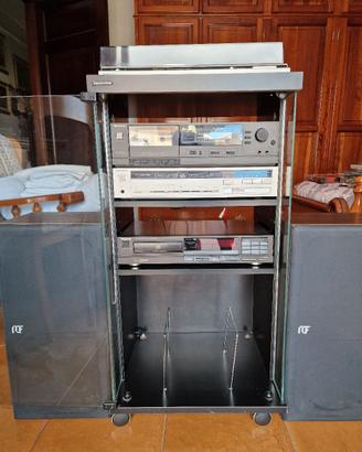 Impianto hifi TECHNICS primi anni '90 + mobiletto