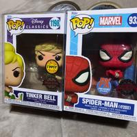 lotto funko pop spiderman 932 e tinkerbell disney