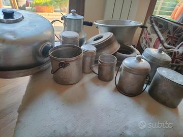 OGGETTI VARI IN ALLUMINIO ANNI '50