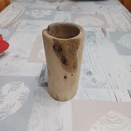vaso in legno di ulivo 