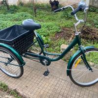 bici a tre ruote triciclo con cerchi da 26 pollici