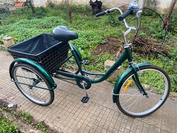 bici a tre ruote triciclo con cerchi da 26 pollici