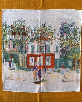 Fazzoletto Kreier vintage anni 60 Utrillo montmart