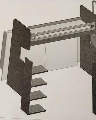 Letto singolo  a ponte per camera 