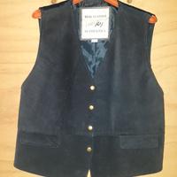 GILET BLU DI CAMOSCIO "MISS JOY"  DONNA TAGLIA 44