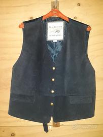 GILET BLU DI CAMOSCIO "MISS JOY"  DONNA TAGLIA 44