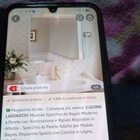 Specchiera per bagno con luce