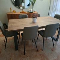Tavolo allungabile + Sedie semilpelle 