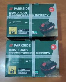 2 Batterie 4ah 20v Parkside NUOVE GARANZIA