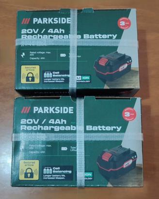 2 Batterie 4ah 20v Parkside NUOVE GARANZIA