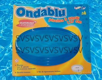 Piscina 3 anelli blu. NUOVA! Bimbi StraFelici!