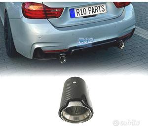 TERMINALE SCARICO BMW LOOK M IN CARBONIO TONDO
