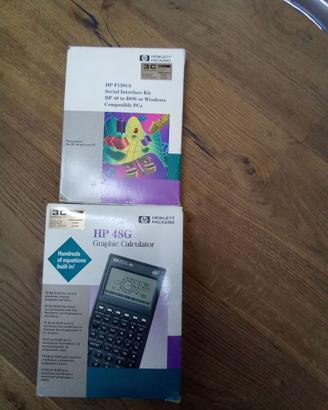 HP48G Graphic Calculator con serial interface kit