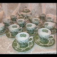 SERVIZIO TEA INGLESE X 12 GREEN COMPLETO SPEDISCO 