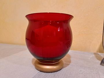 Vaso portacandela con candela