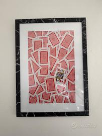 Quadro Regina di Cuori – Collage fatto a mano