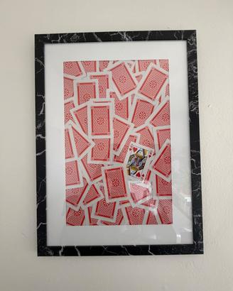 Quadro Regina di Cuori – Collage fatto a mano