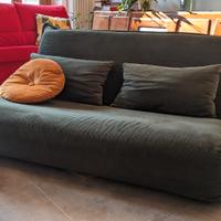 Divano letto 2 posti in velluto verde