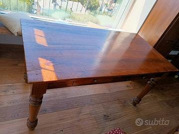 Tavolo a tiro gamba tornita 160 x 80 x 80