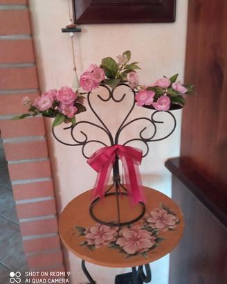 Portacandele/candelabro in ferro 