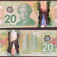 Canada banconota 20 dollari Regina Elisabetta II