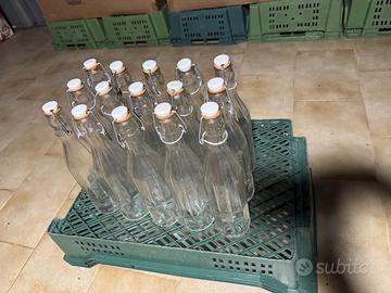 15 bottiglie ½ litro tappo meccanico in porcellana