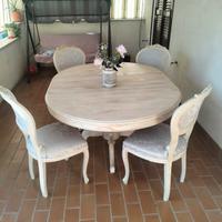 TAVOLO SHABBY ANTICATO ALLUNGABILE 