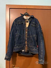 Giacca moto in jeans taglia M con protezioni