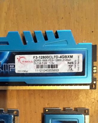 RAM DDR3 8GB (4x2GB) G.Skill RipjawsX 1600MHz CL7