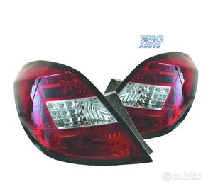FANALI OPEL CORSA D 06-14 LED ROSSO CROMATO