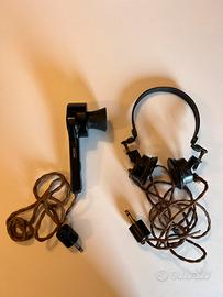 Set microfono e cuffie militari USA anni 40