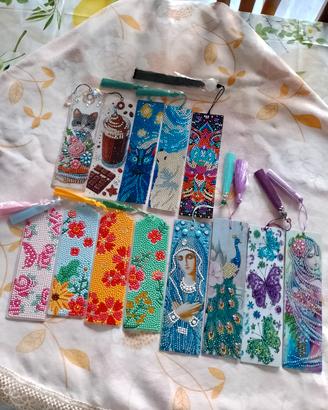 Segnalibri artigianali diamond painting da 3€ a10€