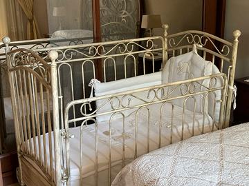lettino culla bimbo/a in ferro battuto