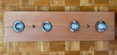 Lampadario plafoniera in legno fatto a mano